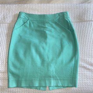 J. Crew Turquoise Pencil Skirt